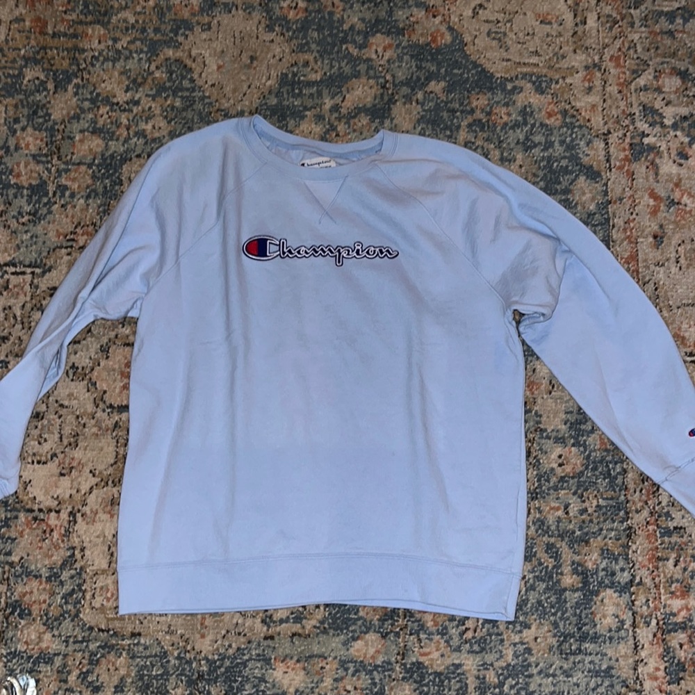 Champion 2xl Light Blue Crewneck Jacket